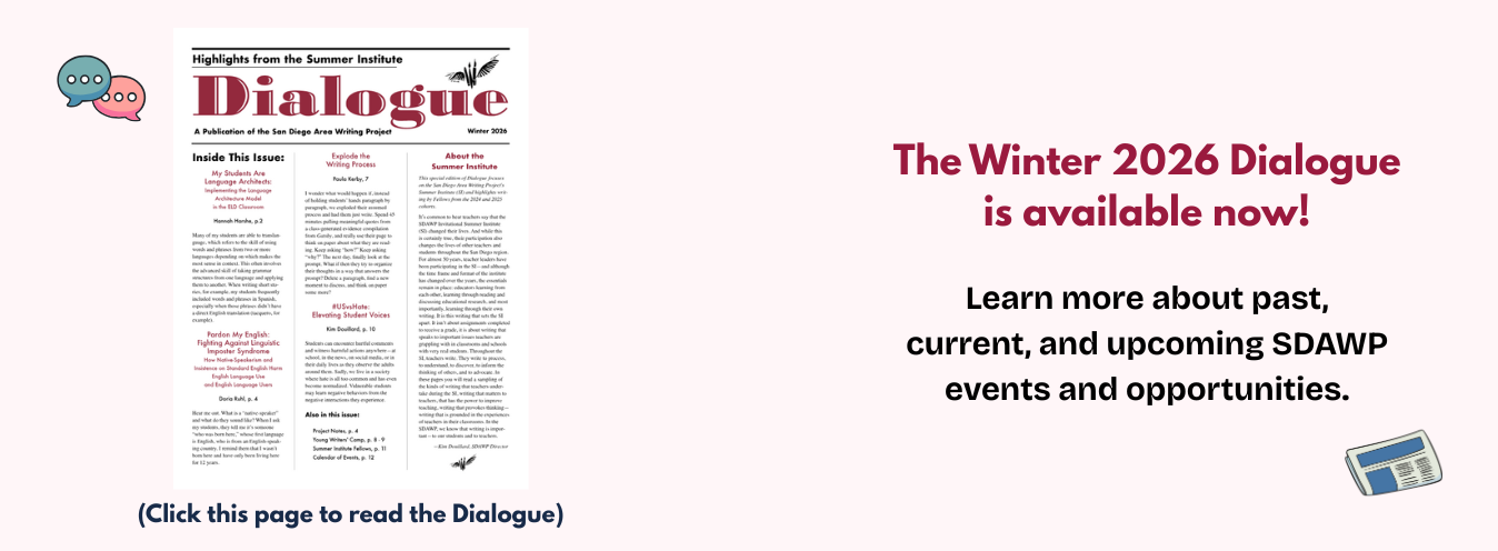 SDAWP Winter 2026 Dialogue Cover page